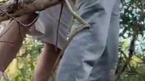 i was filming myself jerking off in the woods when a cute boy came and sucked me (and rimmed too)