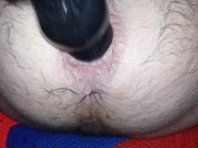 A hairy boy and his buttplug