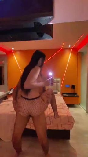 Amateur pretty POV teen Latina shows her curvy body in a playful
