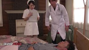 Sexi Asian Nurse Ui Kinari Gives Intense Blowjob Before Hot Fucking Session