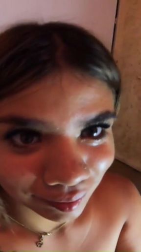 Pale White Skin Latina Slut Her Reaction When He Told Her Put That Big Cock Deep In Your Whore Mouth - Jhodez1   Clip 2