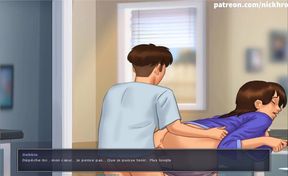 Summertime saga part 37 - early morning fuck milf on kitchen ( French sub )