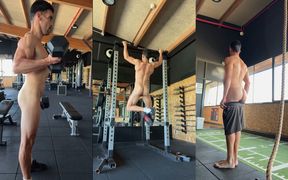 Naked Training on Public Gym