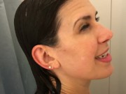 Hot milf taking a shower getting fucked from behind with massive facial POV