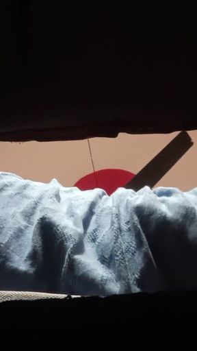 Emotional moment from "Morning jerking dick on bed"