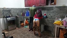 Perverted Neighbor Shows Everything While He Is There