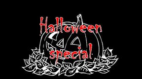 Halloween special porn parody &quot_Psexycho&quot_ inspired by some classic horror movie but with a hot blowjob from cruvy bitch