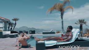 Muscular black dude De Angelo Jackson ass fucks Papi Suave