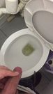 Young Sporty Hung Lad with BWC pisses into toilet and wanks