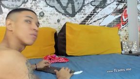Hot Man Sucks Shemale's Dick On Bed