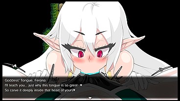 Gehenna [ FUTANARI HENTAI Game ] Ep.2 elf futa transformation turned her bick erected clit into a giant cock !