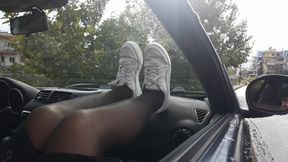 Gf's feet in the car