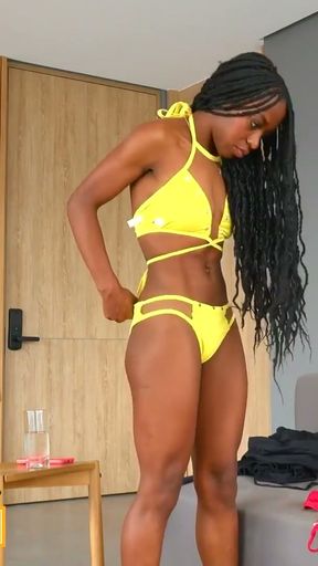 Latina Casting - Skinny Black Swapping Holes Between Pussy And Ass   Clip 2