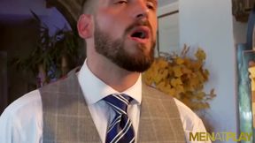 MENATPLAY - Suited Dato Foland and Enzo Rimenez anal fuck hard