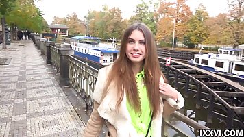 Ukrainian babe, Ella Rose with a pretty smile is willing to give a blowjob to Vira Gold