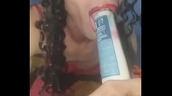 K&aacute_tia cdzinha de legging e brinquedo no cu