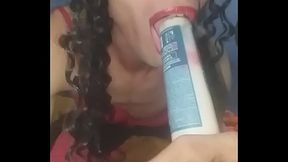 K&aacute_tia cdzinha de legging e brinquedo no cu