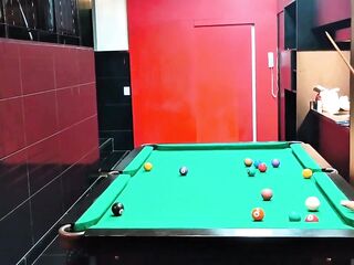 Between balls in the pool with the hawt trans sticking her booty in my shlong