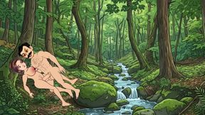 Big Boobs and Big Dick Funking Cartoon Video in Jungle Sex