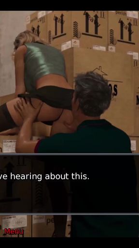 The office wife #12: Stacy played with her self in the shower and jack saw her