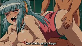 Hefty-titted teen anime babe loves anal and hefty cocks