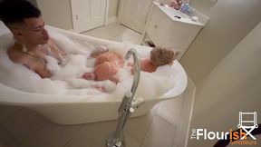 bubble bath time with veronica cruz and dexxx blue