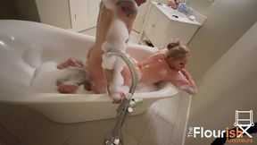 bubble bath time with veronica cruz and dexxx blue