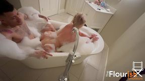 bubble bath time with veronica cruz and dexxx blue
