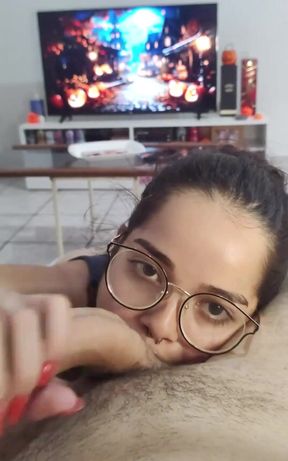 Debora Prado Sucks My Soul with Her Deep and Slobbery Blowjob as if My Day Ended at That Moment