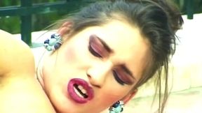 Brunette Takes Hard Cock Outdoors in Doggy
