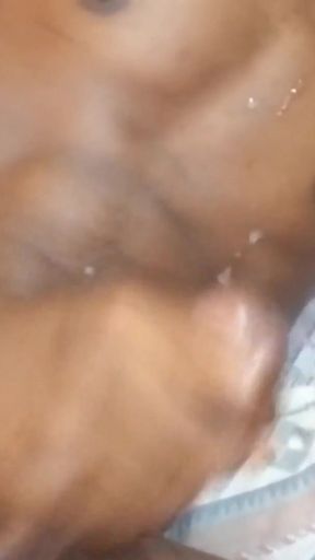 Solo Masturbation Spitting on My Hard Black Cock