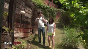 Young Asian teen Misaki Tsubasa's wild outdoor sex adventure