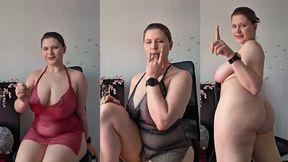 Dominant Slutty JOI - Sheer Outfits, Big Boobs &amp; Ass Tease