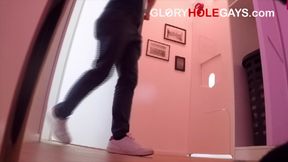 Horny Tourist Stops at the Gloryhole - Ends in a Massive Cum Explosion
