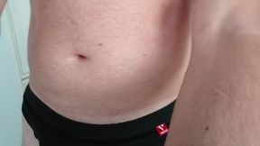 Hairy Daddy Fills Gut with Own Mega Sperm Flood