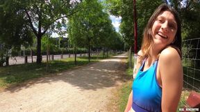 Cock Craving Jogging Slut Is Cheating On Her Boyfriend With 2 Strangers She Met On The Street!!!