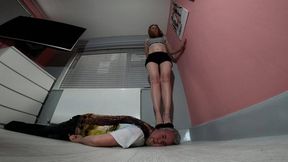 Danielle Jumping Up & Down On His Head In High Heels (4K)