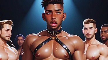Part-1. Gay Bar Has Live Sex Show with Femboys and Hot Young Men.
