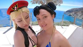 Chun Li Vs Cammy Gone Sexual Street Fighter Lesbian Cosplay Sex