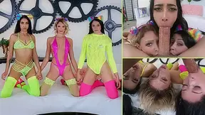 Avi Love & Emma Hix & Kiarra Kai in Sloppy Teamwork With Kiarra, Emma, And Avi - Swallowed