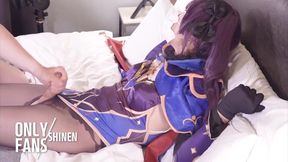 Genshin Impact Mona cosplay ruined in anal doggystyle cumshot