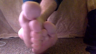 Removing my stinky Magnum boots and sweaty no-show socks