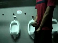 Bigcockflasher Wanking in public restroom