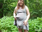 Preview: Exhibitionist trans MILF Jessabelle Cox plays with herself in the great outdoors