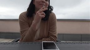 Smoking on the taras with my girlfriend Two Videos