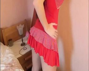 Secretly caught Petra natural brunette with perky tits