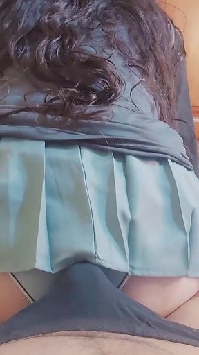 My Stepsister Comes to My Room to Rub Her Ass Against My Cock Before Going to College