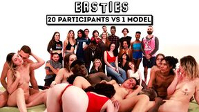 Double-deckers, deep throat, cumshot caper: 20 buxom beauties gang-bang me in a raunchy 4-part freak fest