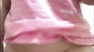 German blonde’s golden shower session with juicy pussy close up