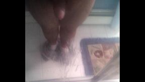 Jerking my new circumcised cock for first time